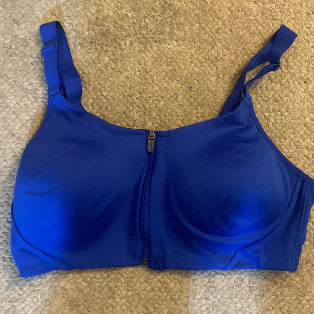 Blue Zip Up Sports Bra - All In Motion, 38B
